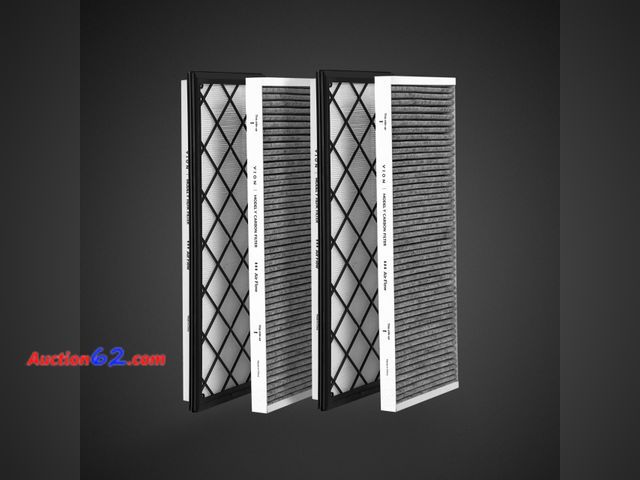 Lot 44-443o - VION Model Y Front Trunk HEPA Carbon Air Filters Kit - (2x HEPA filters and 2x Carbon filters per package) - 4 packs per package with instal...