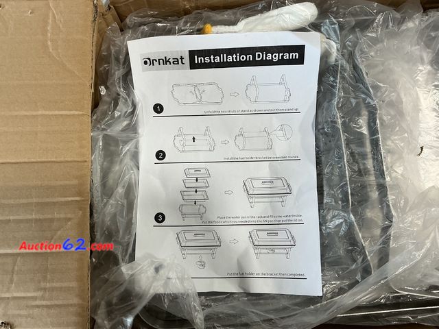 Lot 44-839a - Ornkat Heavy Duty Chafing Dish Model F433-5 See All Photo's E-Commerce Return, A basic inspection has been given to this item. Sold AS-IS. N...
