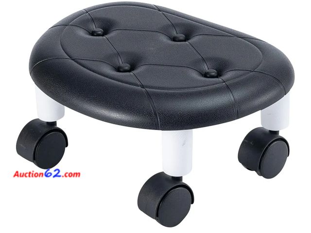 Lot 44-6694p - Low Rolling Stools with Wheels, 360° Rotating Flexible Seating with Plastic Surface Appears New, A basic inspection has been given to this i...