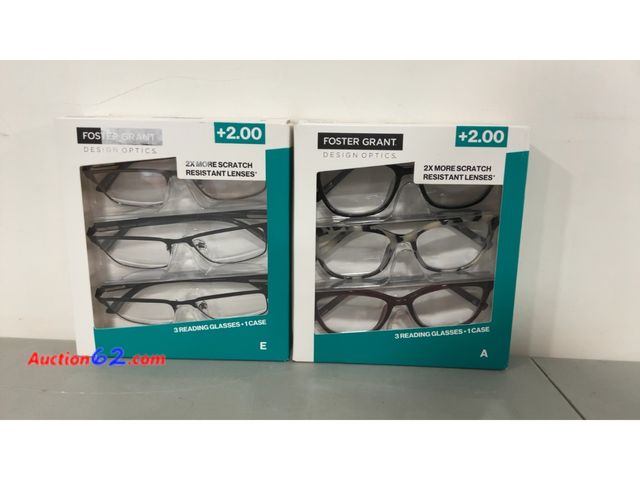 Lot 44-1687j - Foster Grant +2.00 Reading Glasses 3-Pack Not Tested See All Photo's E-Commerce Return, A basic inspection has been given to this item. Sold...