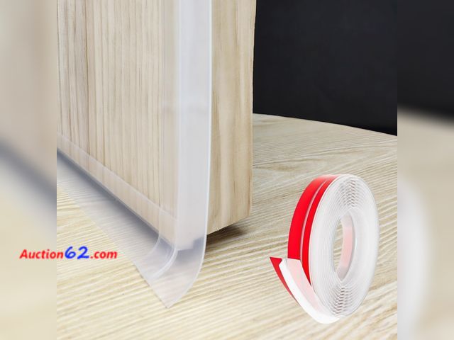 Lot 44-1573e - T Shape Door Seal Strip for Door &amp; Windows Gaps，Draft Stopper Bottom Sweep Weather Stripping for Energy Saving, Noise Reduction,Easy Ins...