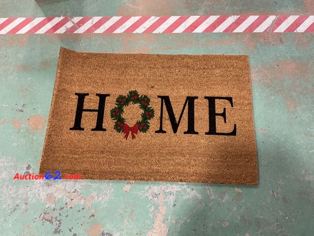 Lot 44-4013i - Home Doormat - Brown, Wreath Design See All Photo's Not Tested E-Commerce Return, A basic inspection has been given to this item. Sold AS-IS...