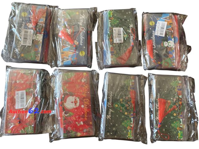 Lot 44-9148j - Lot of (8) 3pcs each Christmas Cash Envelope and DIY Card Holders with 10 Slots Money Present Book Booklet for Surprise Xmas Gift Giving Bul...