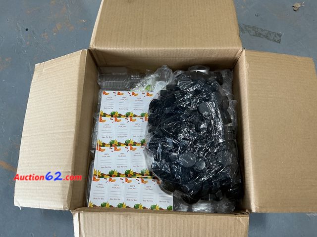 Lot 44-925j - Plastic Juice Bottles, Caps, and Labels Lot Appears New, A basic inspection has been given to this item. Sold AS-IS. See All Photo's Not Tes...