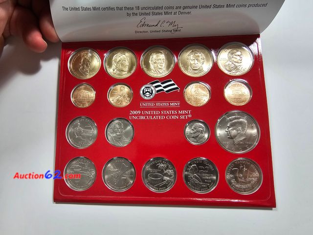 Lot 44-8509p - HUGE 2009 DENVER MINT SET. INCLUDES HARRISON, POLK, TYLER, TAYLOR AND SPREAD OF THREE SISTERS AGRICULTURE DOLLARS. ALSO DISTRICT OF COLUMBIA...