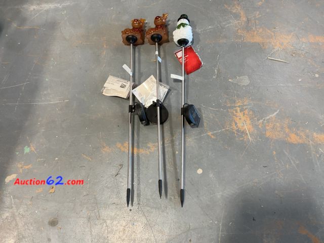 Lot 44-1644 - Home Accents - LED Lighted Christmas Stakes, Reindeer &amp; Snowman E-Commerce Return, A basic inspection has been given to this item. Sold ...