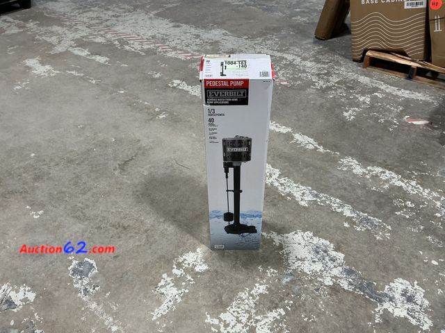 Lot 44-1111g - Retail value $83- 1/3 HP Plastic Pedestal Sump Pump E-Commerce Return, A basic inspection has been given to this item. Sold AS-IS. Used See ...