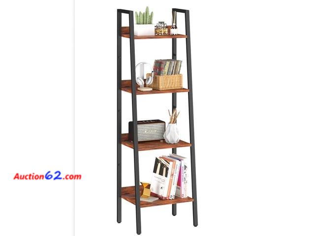 Lot 44-6979p - Yoobure Ladder Shelf, 4 Tier Tall Ladder Bookshelf Corner Shelf Appears New, A basic inspection has been given to this item. Sold AS-IS.