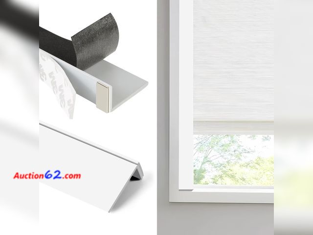 Lot 44-2714w - PVC Light Blocking Strips for Window Shades and Blinds-Blocks Light Along The Sides of Blackout Blinds,Side Tracks for Cordless Blackout Sha...