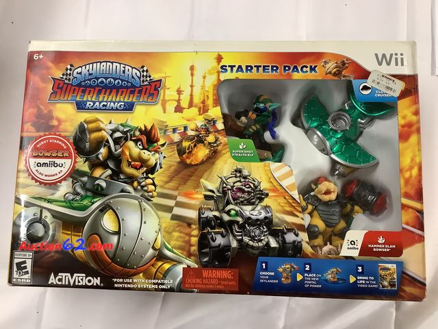 Lot 44-7510k - NEW. Starter pack for Wii U. Sky landers Superchargers. Ages 6+. See All Photo's Appears New with box damage Never opened, Factory Sealed