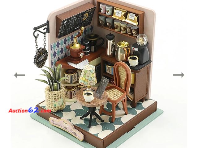 Lot 44-6579p - SINNOON DIY Miniature House Kit Arts and Crafts for Adults &amp; Kids Mini House Building Kit - Dollhouse with Accessories Tiny Home Kit Hou...