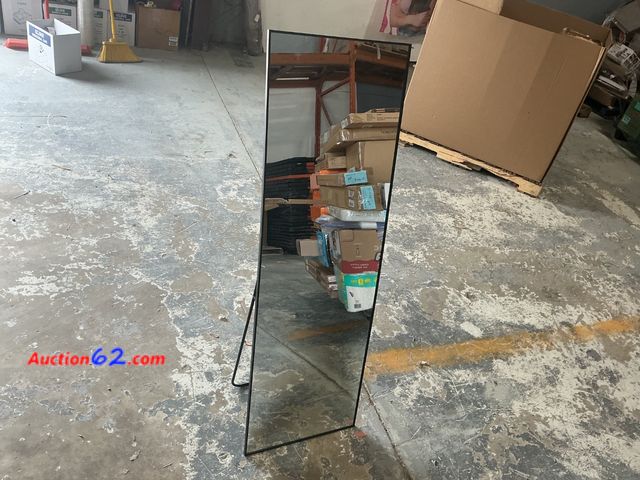 Lot 44-1182j - Standing Full Length Mirror Black Frame Not Tested E-Commerce Return, A basic inspection has been given to this item. Sold AS-IS. See All Ph...