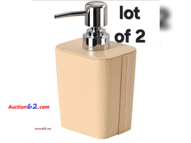 Lot 44-6937g - Lot of 2 Soap Dispensers With Rust Proof Pump, 380mL 12OZ Refillable for Shampoo Conditioner, Resin Bottle for Bathroom and Kitchen Sink App...