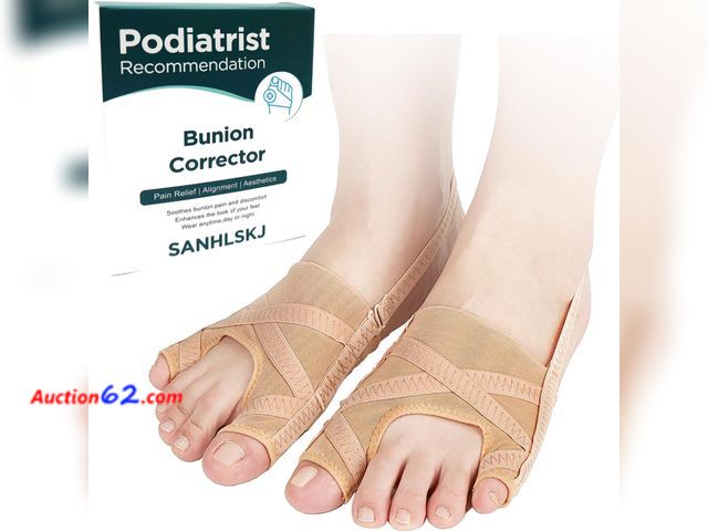 Lot 44-921e - SANHLSKJ XL Bunion Corrector for Large Wide Feet - Hallux Valgus &amp; Tailors Bunion Discomfort Relief Splint, Adjustable Toe Straightener ...