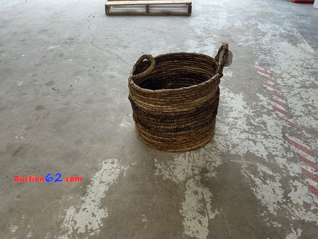 Lot 44-1215j - Woven Basket with Handles E-Commerce Return, A basic inspection has been given to this item. Sold AS-IS.
