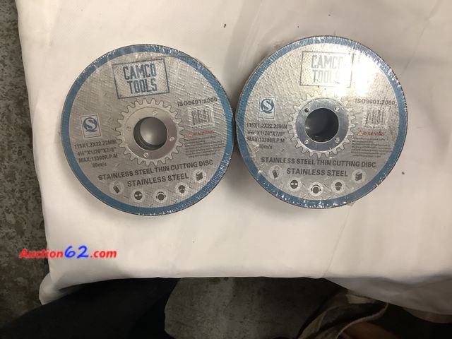 Lot 44-6135w - 2 packs of 25 cut off wheels, stainless steel, New. See All Photo's Not Tested Never opened, Factory Sealed