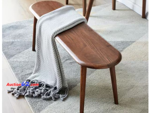 Lot 44-925w - Retail value $134- Walnut Oak 100% Solid Wood Dining Bench 39.37 in. Appears New, A basic inspection has been given to this item. Sold AS-IS...