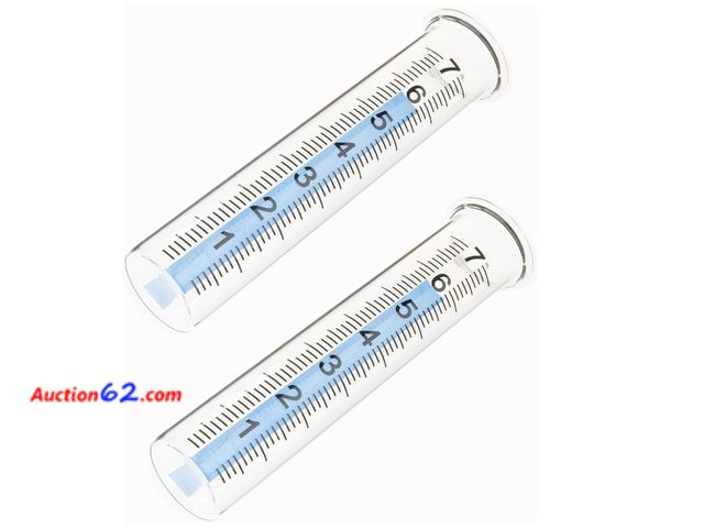 Lot 44-1882a - Rain Gauge Upgrade 7" Rain Measure Gauge for Garden, Deck, Lawn with Large Numbers and Blue Strip (2 Pcs) Appears New, A basic inspection ha...