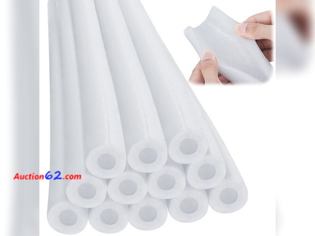 Lot 44-241 - Amylove 12 Pcs 3.3 Feet Foam Pipe Insulation Foam Tube Insulating Water Pipe Pool Swim Noodles Pre Slit Heat Preservation Pipes Covers for T...