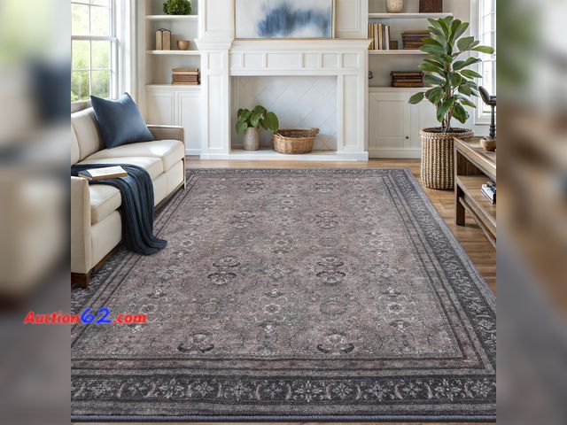 Lot 44-144e - $249.99 Retail price - Vanmoos 9x12 Area Rugs for Living Room, Bedroom - Machine Washable, Non-Slip Bedside Rug, Large Soft Floor Carpet for...