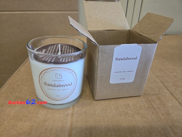 Lot 44-6843p - Triple Happiness Pure Soy Scented Candles, Home Fragrance Natural Soy Wax, Long Lasting &amp; Stress Relief, Room Decor, Candles for Home, 7...