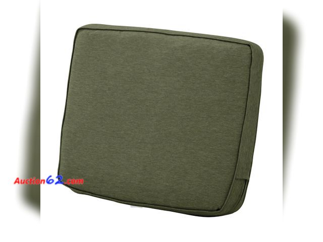 Lot 44-166j - Lot Of 2 - Classic Accessories Montlake Water-Resistant 21 x 20 x 4 Inch Patio Lounge Back Cushion, Heather Fern Green, Outdoor Loveseat Cus...