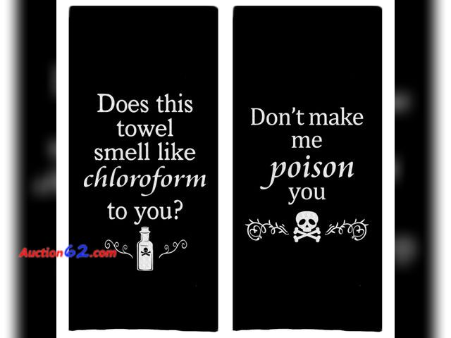 Lot 44-941m - Lot of 2 Packs of 2 - DOTAIN Funny Kitchen Hand Towels-Funny Decorative Kitchen Towels,Gifts for Women,16x24 Inches,Set of 2 Appears New, A ...