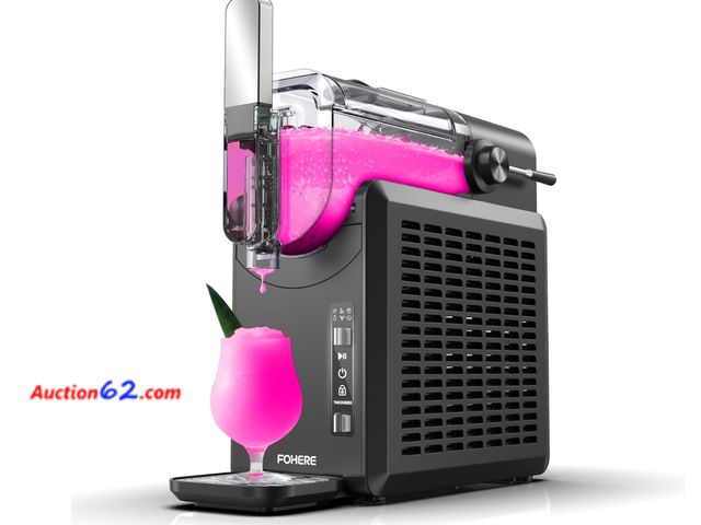 Lot 44-12p - Retail value $230- Slushie Machine, No Ice Needed, 48 oz FOHERE Slushy Machine for Home with Self-Clean Function, Professional Frozen Margar...