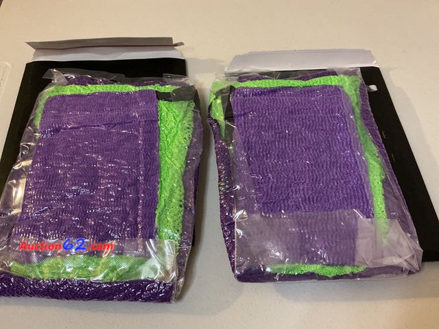 Lot 44-9064 - Retail of $30-Lot of (2) African Net Sponge 2 Packs-Deep Exfoliating Body Scrubber for Back &amp; Full Body Care, Extra Long Loofah Alternat...