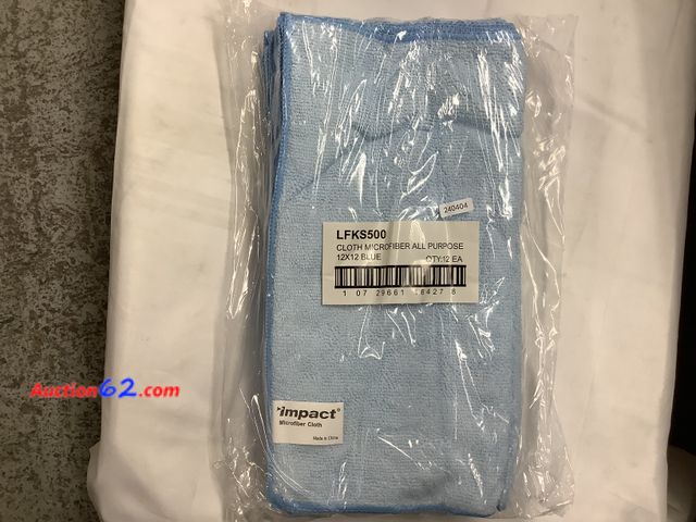 Lot 44-6146a - 12 All Purpose Microfiber Cloths, Blue. See All Photo's Not Tested Never opened, Factory Sealed