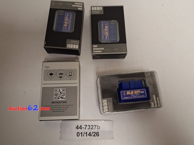 Lot 44-7327b - Lot of (4) OBDII diagnostic scanner, ELM327 mini car diagnostic scanner  Appears New, A basic inspection has been given to this item. Sold A...