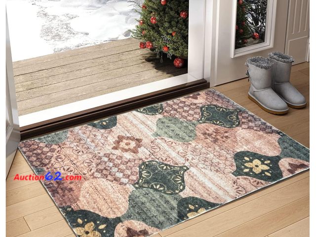 Lot 44-2076m - Moroccan Living Room Area Rug 2x3ft, Fluffy Washable Bedroom Rug Soft Nursery Rugs for Kids Room Oriental Accent Decor for Kitchen Bathroom ...
