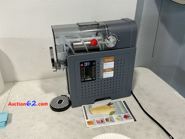 Lot 44-807a - Not Tested- Sold as is - SYINTAO 2-in-1 Slushie &amp; Soft Serve Ice Cream Maker, No-Ice-Needed Frozen Drink Machine with LED Display, 6 Pre...