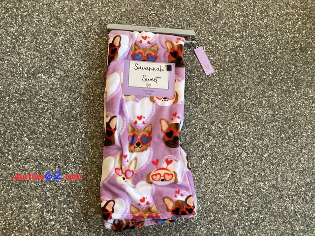 Lot 44-7704b - Lot of (1) Valentine’s Day themed plush throw.  Appears New, A basic inspection has been given to this item. Sold AS-IS. See All Photo's