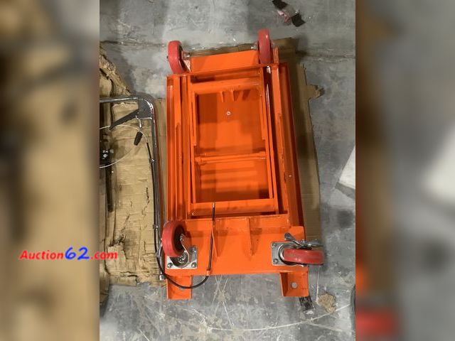 Lot 44-23b - Retail value $346- Hydraulic Lift Table Cart 330 lbs. Capacity 50 in. Lifting Height Manual Double Scissor Lift Table with 4 Wheels- Wheel D...