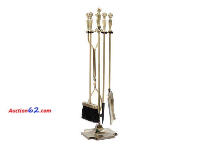 Lot 44-899f - $144.99 Retail price - Minuteman International Concord 5-piece Fireplace Tool Set, Antique Brass Not Tested Appears New, A basic inspection ...