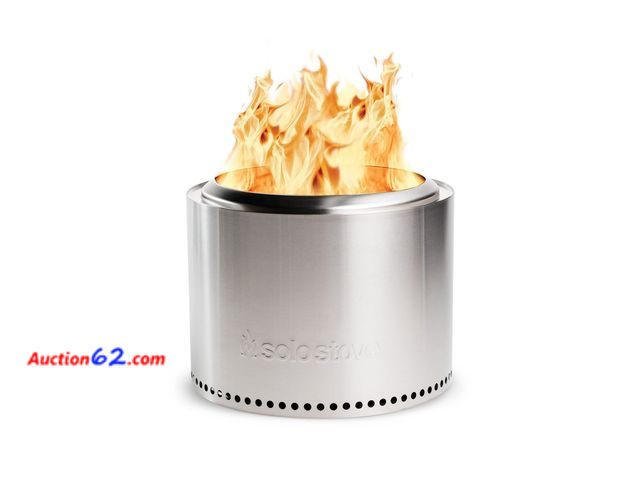 Lot 44-19p - $329 Retail value- Solo Stove Bonfire 19.5" Smokeless Fire Pit with Removable Ash Pan | Portable Outdoor Fire Pit | Stainless Steel - Wood B...