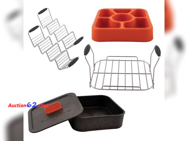 Lot 44-238p - Retail of $65.99- Blackstone 5pc Taco Kit Grill Cookware Set Orange Appears New, A basic inspection has been given to this item. Sold AS-IS.
