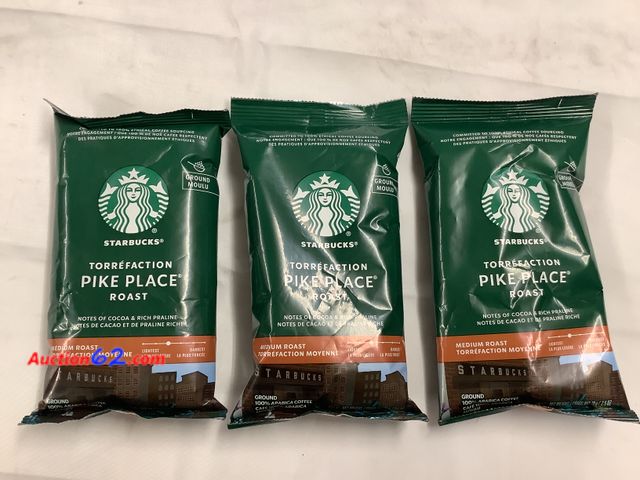 Lot 44-6035q - Starbucks Torrefaction Pike Place Roast, Mediam Roast, New. Best Before June 2nd 2026. See All Photo's Not Tested Never opened, Factory Seal...