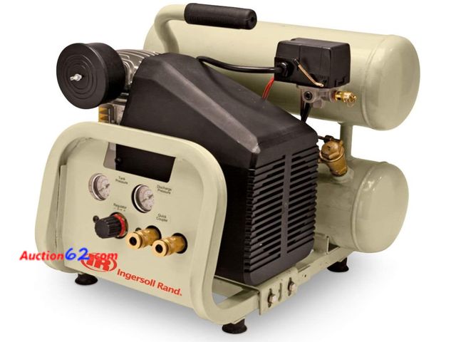 Lot 44-82z - Retail value of $460- Ingersoll-Rand Twin-Stack P1IU-A9 2 HP 4 Gallon Portable Air Compressor 42672949 Appears New with box damage