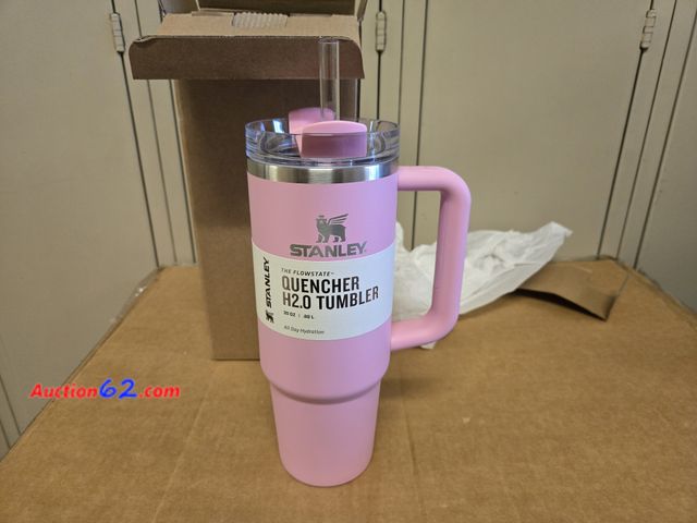 Lot 44-6589g - STANLEY 30 oz Stainless Steel H2.0 Flowstate Quencher Tumbler Sizzling Pink Appears New, A basic inspection has been given to this item. Sol...
