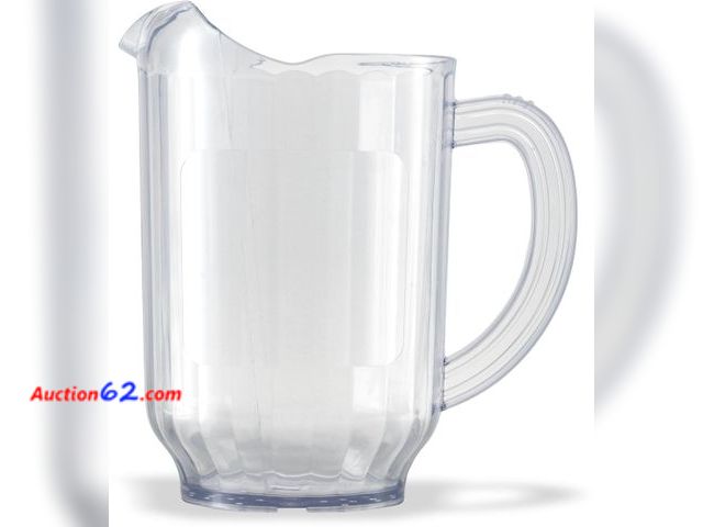 Lot 44-172j - Carlisle FoodService Products Versapour Clear Pitcher Tall Pitcher for Restaurants, Catering, Kitchens, Plastic, 60 Ounces, Clear Appears Ne...