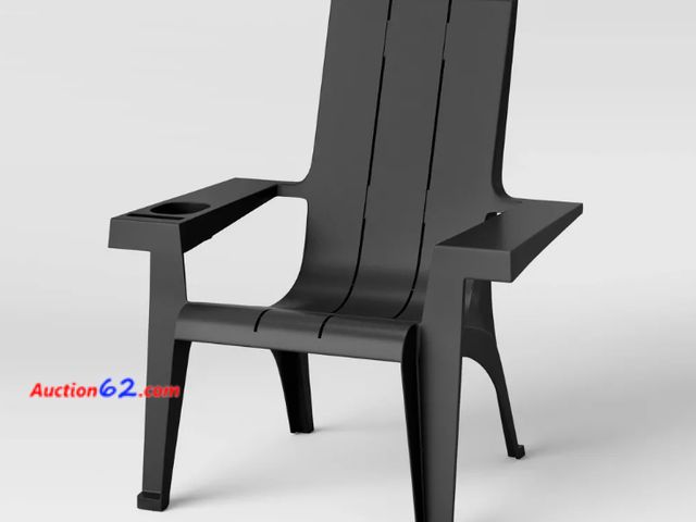 Lot 44-1611m - Resin Stackable Adirondack Chair Black - Room Essentials Appears New, A basic inspection has been given to this item. Sold AS-IS. See All Ph...