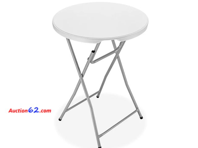 Lot 44-1628j - Folding Cocktail Table - 32" Diameter Appears New, A basic inspection has been given to this item. Sold AS-IS. See All Photo's Not Tested