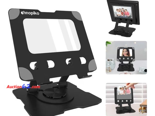 Lot 44-6551r - chnopiko Tablet Stand with Makeup Mirror and Photo Frame,Suitable for iPad Tablet,Phone,E-Reader,Make-up and Display a Photo (Black) Appears...