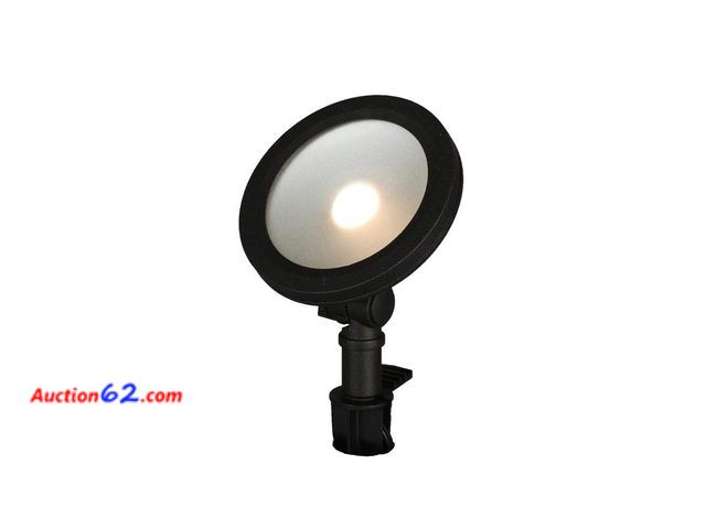 Lot 44-1395m - Hampton 9.8-Watt Black Adjustable Light Color Outdoor Integrated LED Landscape Flood Light Not Tested See All Photo's Appears New, A basic i...