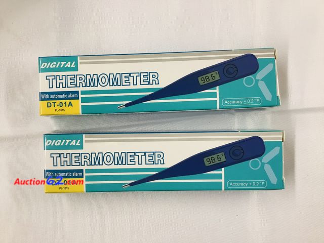 Lot 44-7559p - Set of 2 digital thermometer. High accuracy, fast response, easy to read digital display. See All Photo's Not Tested Never opened, Factory S...