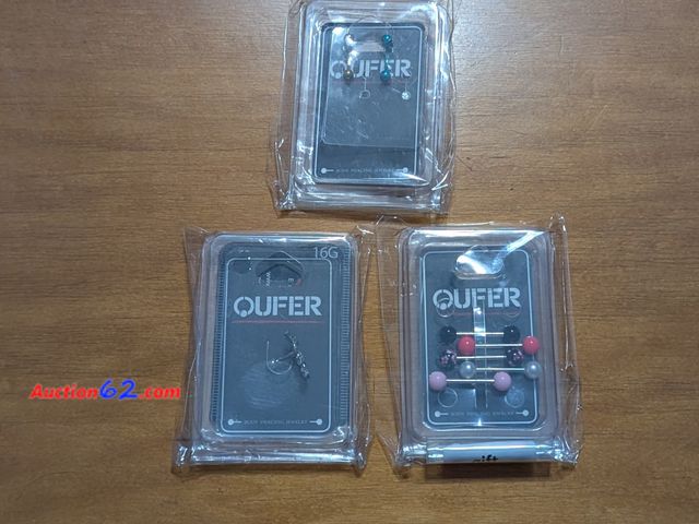Lot 44-3069g - Lot of 3 - OUFER Body Jewelry - New in Sealed Packages - See Pictures Appears New, A basic inspection has been given to this item. Sold AS-I...