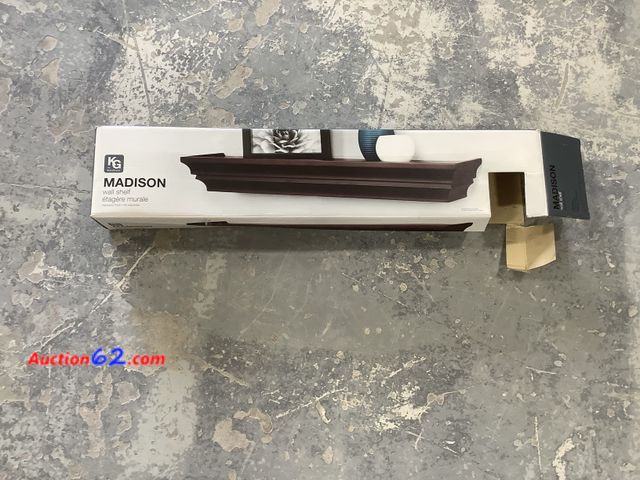 Lot 44-4063b - Retail value $32- Espresso Madison Wall Shelf E-Commerce Return Not Tested