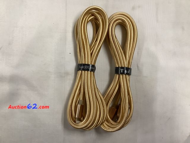 Lot 44-6011e - Lot of 2 10 foot iPhone Charger, TJ  Fast charging Cable.
USB to iPhone Appears New, A basic inspection has been given to this item. Sold AS...